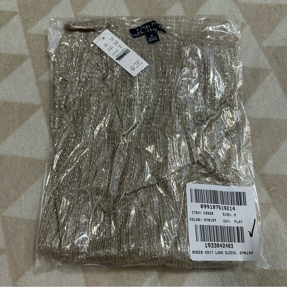 J crew Sheer metallic boatneck top - Picture 4 of 4